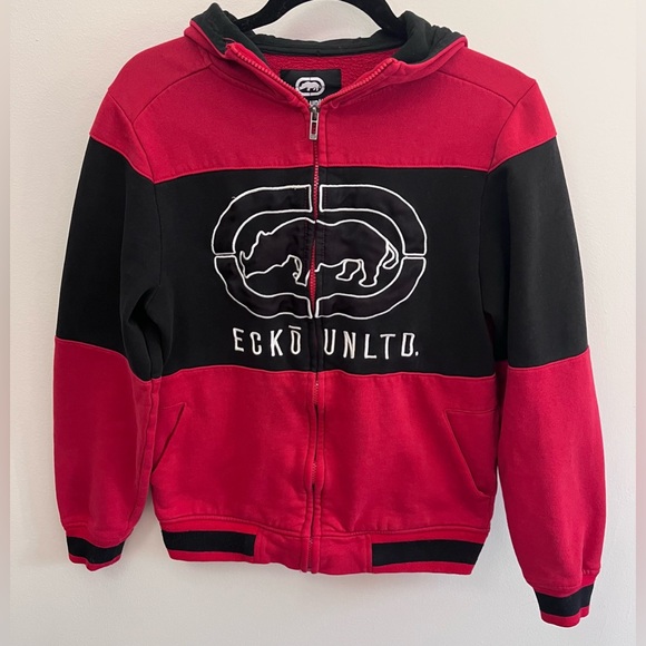 Ecko Unlimited Other - Y2K Ecko Unlimited Mens Hoodie in Red and Black